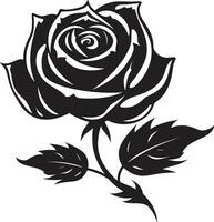simpel blühen monochromatisch Blume Silhouette edel Blumen- Wächter schwarz Vektor Emblem