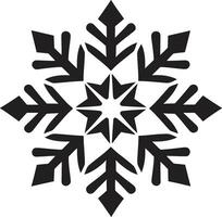 Symbol von Winter Majestät Vektor Schnee Emblem Frost im einfarbig ikonisch Schneeflocke Kunst