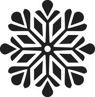 Regal Schneefall Symbol modern schwarz Logo elegant Symbol von Winter Schönheit einfarbig Design vektor