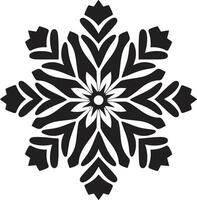 Kristall Majestät von Winter einfarbig Emblem zeitlos Symbol von eisig Schönheit Schnee Silhouette Symbol vektor