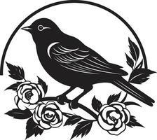 Naturen harmonisch Symbol ikonisch Robin Vogel Regal Vogelgezwitscher Majestät emblematisch Logo vektor