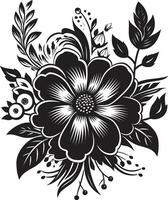 elegant svart blommig ikon mångsidig svart blommig ikon för några projekt vektor