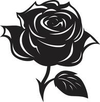 Blumen- Silhouette Majestät Rose Vektor Symbol zeitlos Symbol von Naturen Liebe emblematisch Symbol