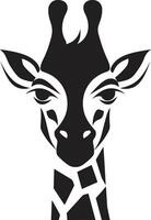 lång och elegant savann giraff vektor ikoniska afrikansk ambassadör logotyp silhuett