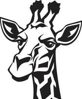 naiv giraff förträfflighet logotyp symbol graciös afrikansk ikon giraff vektor