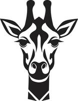 graciös konturer giraff ikon design afrikansk majestät minimalistisk giraff konst vektor