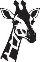 Safari Wächter silhouettiert Giraffe Symbol Tierwelt Symbolismus Vektor Giraffe Logo