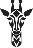 auffällig Giraffe Silhouette Symbol Design edel Hals Schönheit Vektor Logo
