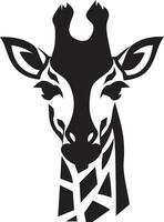 Eleganz von das Ebenen Giraffe Logo Safari Geist schwarz Vektor Giraffe Emblem