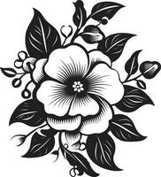 schwarz Blumen- Symbol zum ein Video Spiel aussehen schwarz Blumen- Symbol zum ein Netz Design vektor