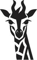 Regal Hals Schönheit Logo Symbol afrikanisch Eleganz im schwarz Giraffe Symbol vektor