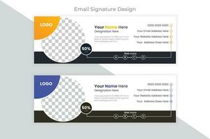 rena och klar e-post signatur design layout vektor