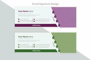 modern och rena e-post signatur design layout vektor