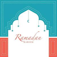 ramadan kareem hintergrunddesign. grußkarte, banner, plakat. Vektor-Illustration. vektor