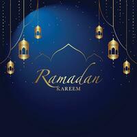 Ramadan kareem Poster Design. Vektor Illustration zum Islam Fasten Festival Veranstaltung