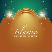 islamisches hintergrunddesign. grußkarte, banner, plakat. Vektor-Illustration. vektor