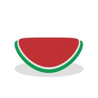 Scheibe von Wassermelone isoliert vektor