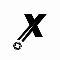 modern logotyp design på brev x mall. sport akademi, klubb logotyp vektor stock