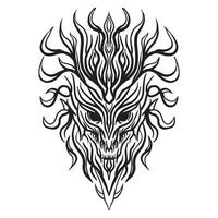 gotisch Stammes- Maske vektor