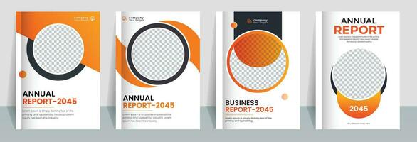 företag årlig Rapportera omslag design mall. företag broschyr omslag mall bunt . vektor