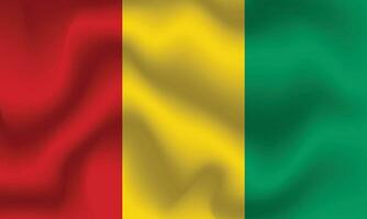 eben Illustration von Guinea Flagge. Guinea Flagge Design. Guinea Welle Flagge. vektor