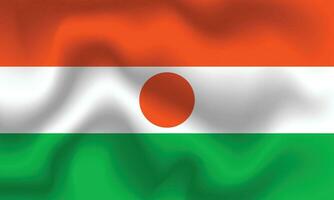 eben Illustration von Niger Flagge. Niger Flagge Design. Niger Welle Flagge. vektor
