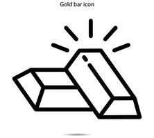 guld bar ikon, vektor illustration