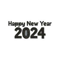 glücklich Neu Jahr 2024 Symbol Vektor