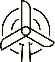 Wind Turbine Linie Symbol Illustration vektor