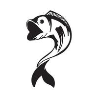 Fisch abstrakte Icon-Design-Logo-Vorlage, kreatives Vektorsymbol des Angelvereins oder Online-Shop. vektor