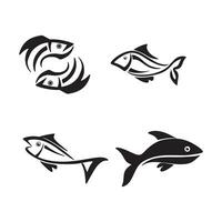 Fisch abstrakte Icon-Design-Logo-Vorlage, kreatives Vektorsymbol des Angelvereins oder Online-Shop. vektor