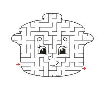 abstrakt labyrint. spel för barn. pussel för barn. labyrint gåta. hitta rätt väg. utbildning arbetsblad. vektor