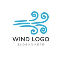 Logo Design Vorlage Welle Element kreativ Wind oder air.logo zum Geschäft, Netz, Luft Klimaanlage. vektor