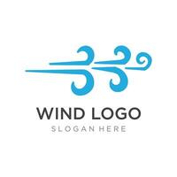 Logo Design Vorlage Welle Element kreativ Wind oder air.logo zum Geschäft, Netz, Luft Klimaanlage. vektor