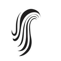 skön hår Vinka abstrakt logotyp design.logotyp för företag, salong, skönhet, frisör, vård. vektor