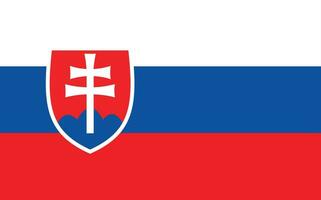 Slowakei National offiziell Flagge Symbol, Banner Vektor Illustration.
