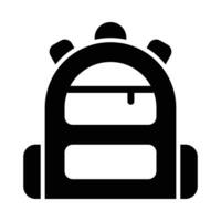 Rucksack Vektor Glyphe Symbol zum persönlich und kommerziell verwenden.
