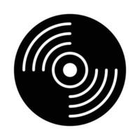 Vinyl Aufzeichnung Vektor Glyphe Symbol zum persönlich und kommerziell verwenden.