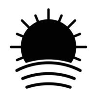 Sol vektor glyf ikon för personlig och kommersiell använda sig av.