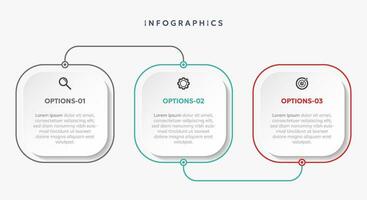 modern företag infographic mall med 3 alternativ eller steg ikoner. vektor