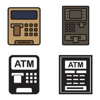 Geldautomat Maschine Symbol Vektor