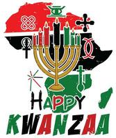 glücklich Kwanzaa. Kwanzaa t Hemd Design vektor