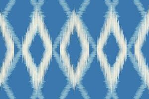 ethnisch Ikat Stoff Muster geometrisch Stil.afrikanisch Ikat Stickerei ethnisch orientalisch Muster Blau Hintergrund. abstrakt, Vektor, Illustration. Textur, Kleidung, Rahmen, Dekoration, Teppich, Motiv. vektor