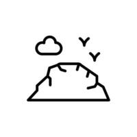 montieren Kilimanjaro Symbol im Vektor. Illustration vektor