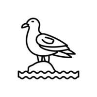 Meer Möwe Symbol im Vektor. Illustration vektor