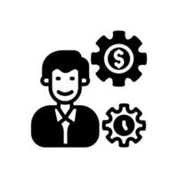 Finanzen Manager Symbol im Vektor. Illustration vektor