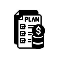 Budget planen Symbol im Vektor. Illustration vektor