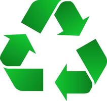 Recycling Symbol Design. Vektor Elemente zum Information, Zeichen, Ausbildung, Müll, Werbung, Gradient