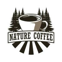 Natur Kaffee Logo Design Vorlage vektor