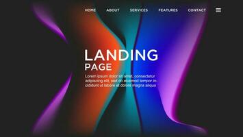abstrakt dunkel Hintergrund mit bunt Gradient glatt Flüssigkeit Farbe Design Vektor Vorlage gut zum modern Webseite, Hintergrund, Startseite Design